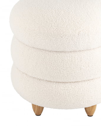 Пуф с ящиком Винни L Тедди белый_4