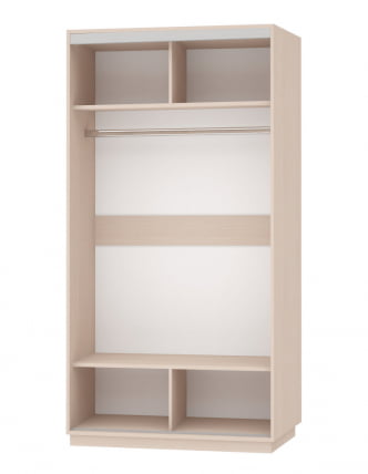 Шкаф-купе двухдверный Экспресс Хит Орхидея белая/Дуб молочный_1