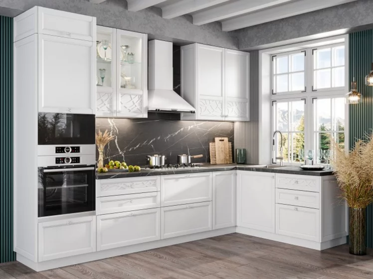 Шкаф кухонный угловой 600 высокий Джулия ЛД 284.620.000.033 Белый_2