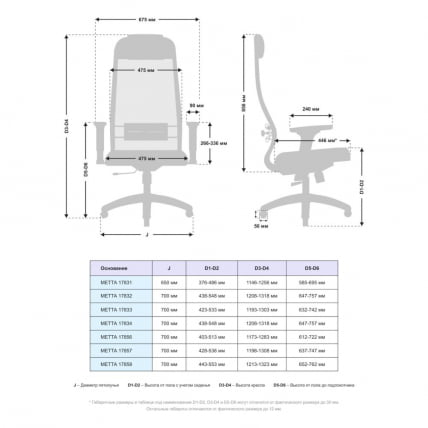 Офисное кресло МЕТТА Комплект 18/2D, Основание 17832 Красный Red_3