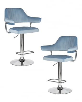 Стул барный ДОБРИН CХАРЛЙ (пудрово-голубой велюр (МДЖ9-74)) 2 шт / DOBRIN CHARLY (MJ9-74))_0