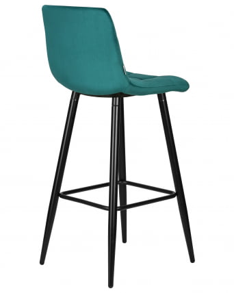 Стул барный DOBRIN NICOLE (черные матовые ножки, морской волны велюр (108-119))_3