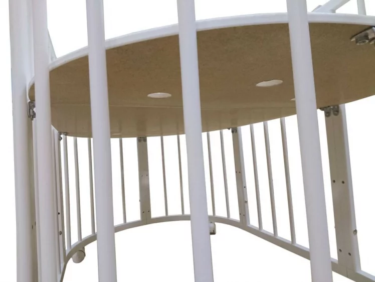 Кровать-трансформер с двумя матрасами Merry Happy Mini матовая Белая_6