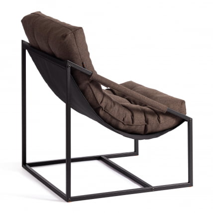 Кресло Charli / Чарли без подлокотника рогожка, коричневый, 3М7-147, 70х70х84 см_4