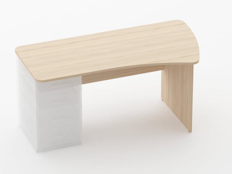 Стол эргономичный под встроенную тумбу Glassy 1.121.16Пр Венге_0