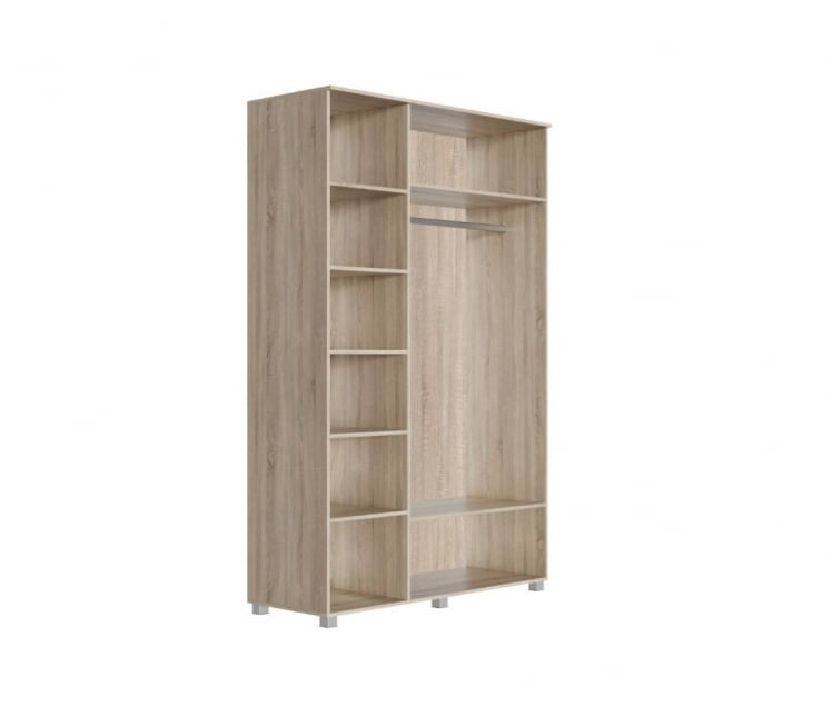 Шкаф трехстворчатый Мадлен 05 Дуб сонома светлый Ясень белый Золото_1