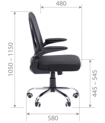 Офисное кресло CHAIRMAN CH650, ткань/сетка, черный_4