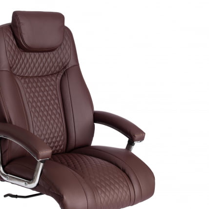 Кресло офисное Trust (max) кож/зам, коричневый/коричневый стеганный/коричневый, 36-36/36-36/6/36-36/06_11