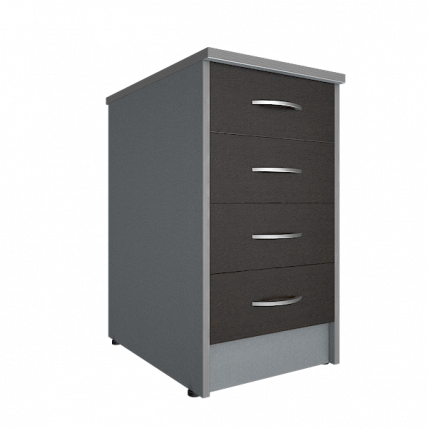 Тумба приставная (с замком) Riva А.ТП-4.1F-S Венге/Металлик_0