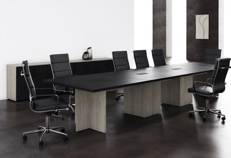 Кабинет для переговоров VELION №3 Яшма черный Дуб Сильвер_0