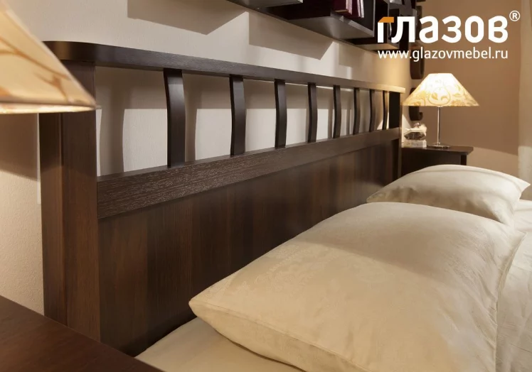 Кровать Люкс (1200) Sherlock 49 Орех шоколадный (спальня)_2