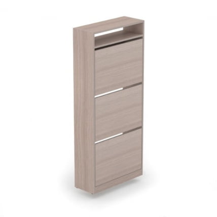 Тумба для обуви 3-х уровневая Ясень шимо светлый_0