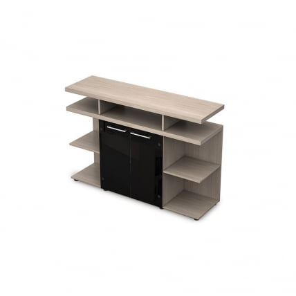 Шкаф низкий со стеклом TAIM-MAX 4ШН.012.2 Шамони светлый_0