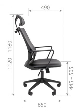 Кресло руководителя Chairman 545 экокожа Черный_20