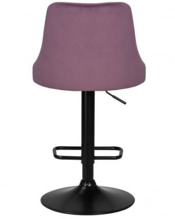 Стул барный ДОБРИН ДЖОСЕПХ БЛАCК (пудрово-сиреневый велюр (МДЖ9-52)) 2 шт / DOBRIN JOSEPH BLACK (MJ9-52))_4