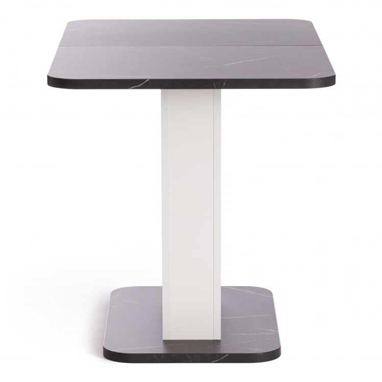 Стол обеденный GENT ЛДСП, 110-145x68,6x75,5 см, Мрамор Блэк Роял/Белый_1