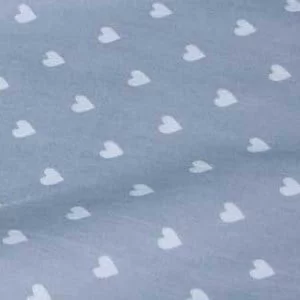 Балдахин для кроватки белые сердца на сером_2