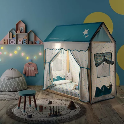 Кровать 140х70 Micuna Tipi House MONT-1874 Waterwood/White_0