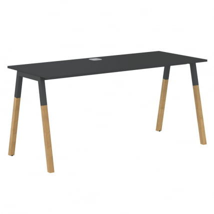 Стол письменный Forta FST 1567 Черный графит Дуб Гамильтон_0