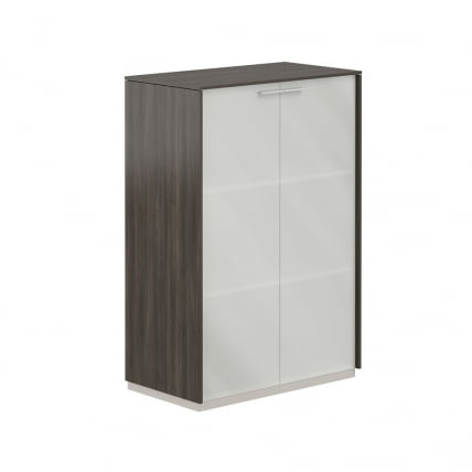 Шкаф средний со стеклом Atlas NZ-0335.BT.GLM Бренсон Трюфель_0
