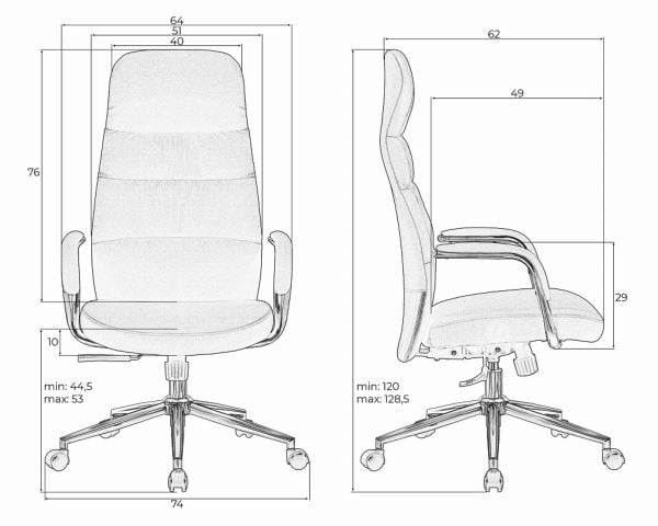 Офисное кресло для руководителей ДОБРИН НЕРО (кирпичный (РКСТ051-13)) / DOBRIN NERO (RXT051-13))_8