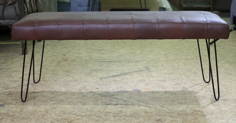 Банкетка Лейд 1200кс400 натуральная кожа темн.коричневая / 1200x400_0