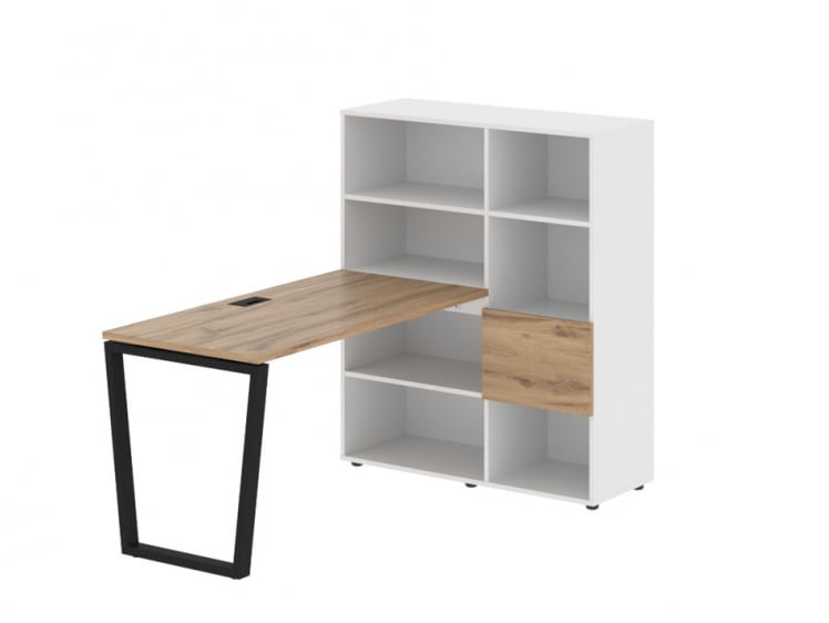 Рабочая станция EDIS EVRST 1113 Дуб Денвер светлый Черный Белый_0