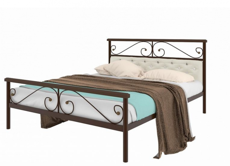 Кровать Эсмеральда plus мягкая 1400х1900 Коричневая_0