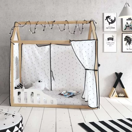 Кровать 140х70 Micuna Tipi House MONT-1874 Waterwood/White_2