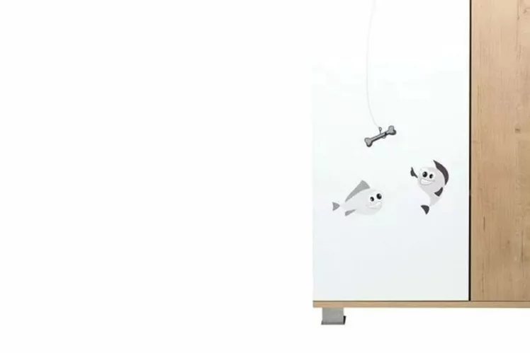 Шкаф для одежды Хаски 21 Дуб Ирландский Белый_2