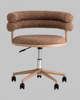 Стул офисный Ponty светло-коричневый бежевые ножки_1