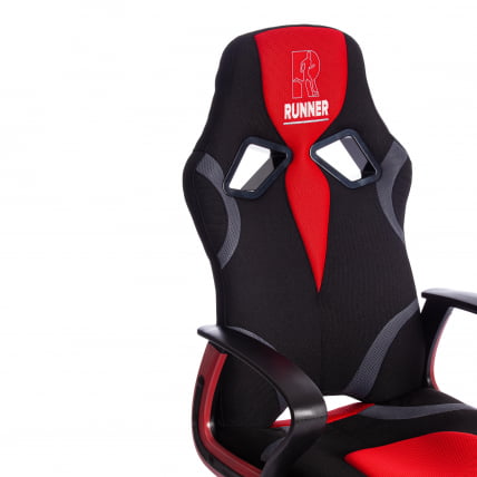 Кресло RUNNER ткань, черный/красный, 2603/ 08/ 12_8