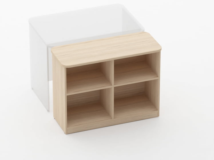 Тумба приставная к столу Glassy 3.18.101 Орех_1