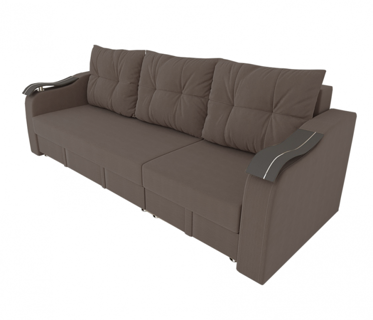 Диван прямой Рио Трансформер (Berhouse) Цвет фасада: Коричневый Велюто 23; Тип: Левый/правый; Материал фасада: Металл/Велюр_0