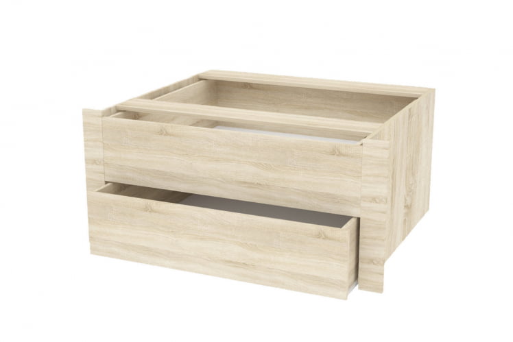 Модуль с 2 ящиками Экспресс Для ШК 1400 и 2100 Дуб сонома_0