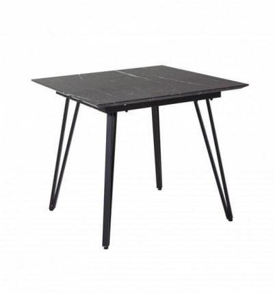 Стол Диего 860*860 мрамор графит со скосом_0