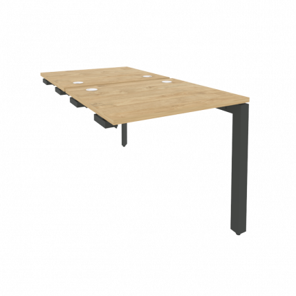 Стол-приставка двойной на П-образном м/к к опорным элем. ONIX O.MP-D.SPR-0.7 Тиквуд Светлый/Антрацит_0