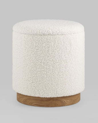 Пуф с ящиком Долли L тедди Белый_8