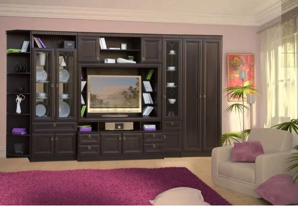 Шкаф угловой открытый Инна 607  Денвер темный_2