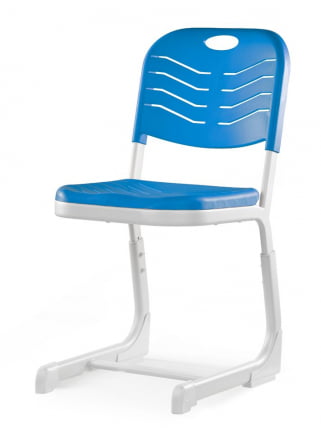 Стул ученический регулируемый пластиковый (рост 5-7) Голубой_0