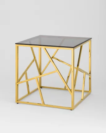 Журнальный столик АРТ ДЕКО 55x55 Золото стекло smoke_1