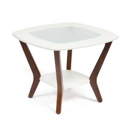 Стол журнальный GOODWIN МДФ/дерево, 65*65*50 см, белый_0