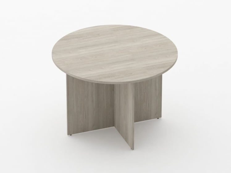 Стол для переговоров круглый Glassy 2.12 Дуб сантана светлый_0