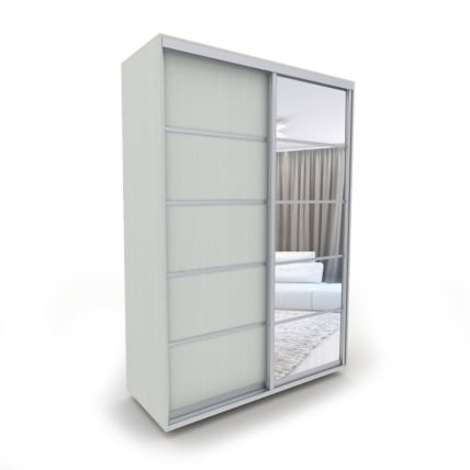 Шкаф-купе 2-х дверный Акцент-Квадро Д 1000х600 Выбеленное дерево_0