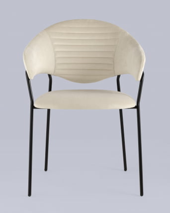 Стул Алексис велюр Бежевый_3