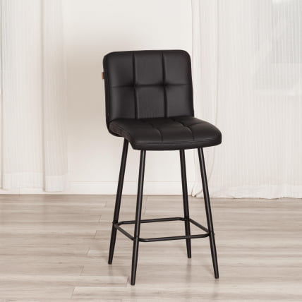 Полубарный стул Medeo/Медео экокожа , черный, 42х56х102 см_13