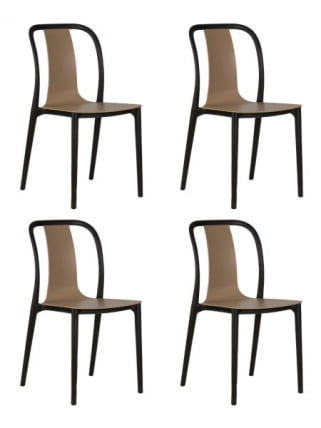 Стул обеденный ДОБРИН АДЭМ (черный/бежевый) 4 шт / DOBRIN ADAM_0
