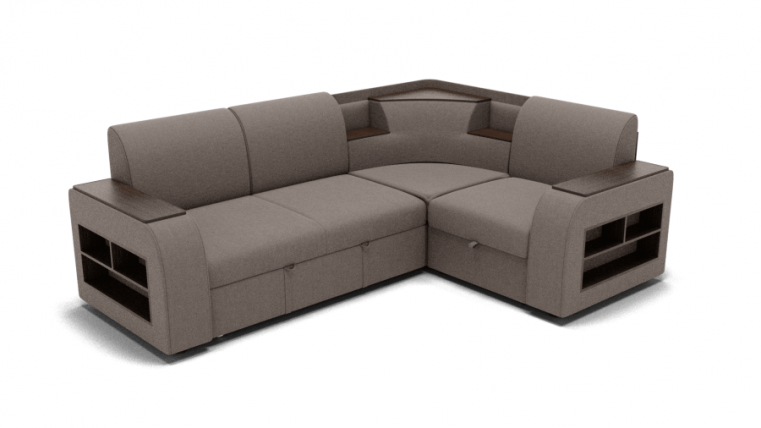 Диван Фараон (ЗР) Цвет фасада: Серо коричневый; Тип: Универсальный; Материал фасада: Металл/Велюр_0