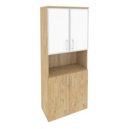 Шкаф высокий широкий ONIX O.ST-1.4R white Тиквуд Светлый_0