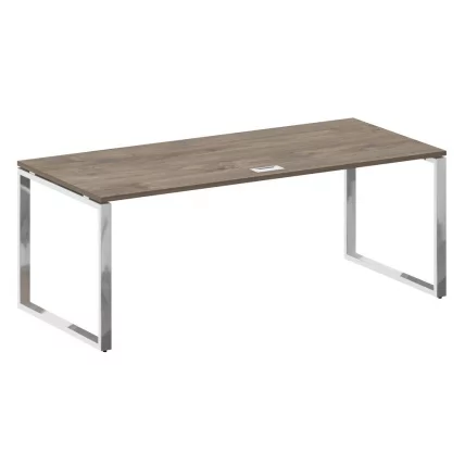 Стол руководителя прямой без тумбы SHIFT SK.SR-200 Тиквуд Темный/Антрацит_1